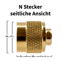 N-Stecker f&uuml;r H155, RF5, RF240 Kabel