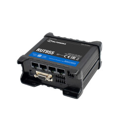 Frontansicht des TELTONIKA RUT955NG GLOBAL mit Ethernet Switch, I/O, GNSS und RS232/RS485