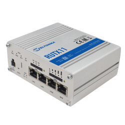 RUTX11 LTE Undustrie Router in Aluminium-Gehäuse mit Dual Sim Slot, 802.11ac WLAN Access Point, Ethernet, GPS, Bluetooth